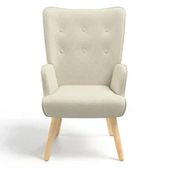 Fauteuil scandinave tissu beige*IDMarket Sale