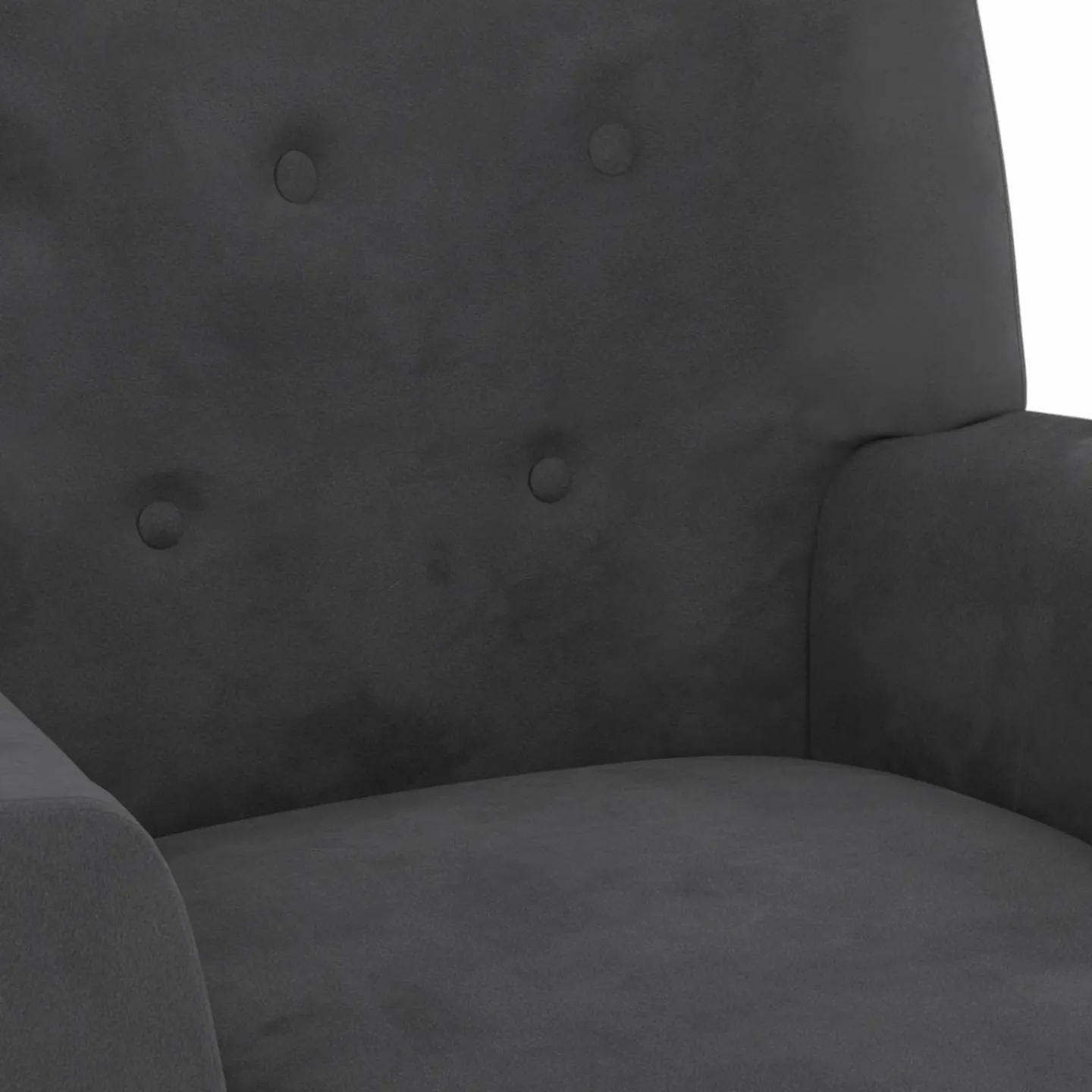 Fauteuil scandinave velours gris anthracite*IDMarket Clearance