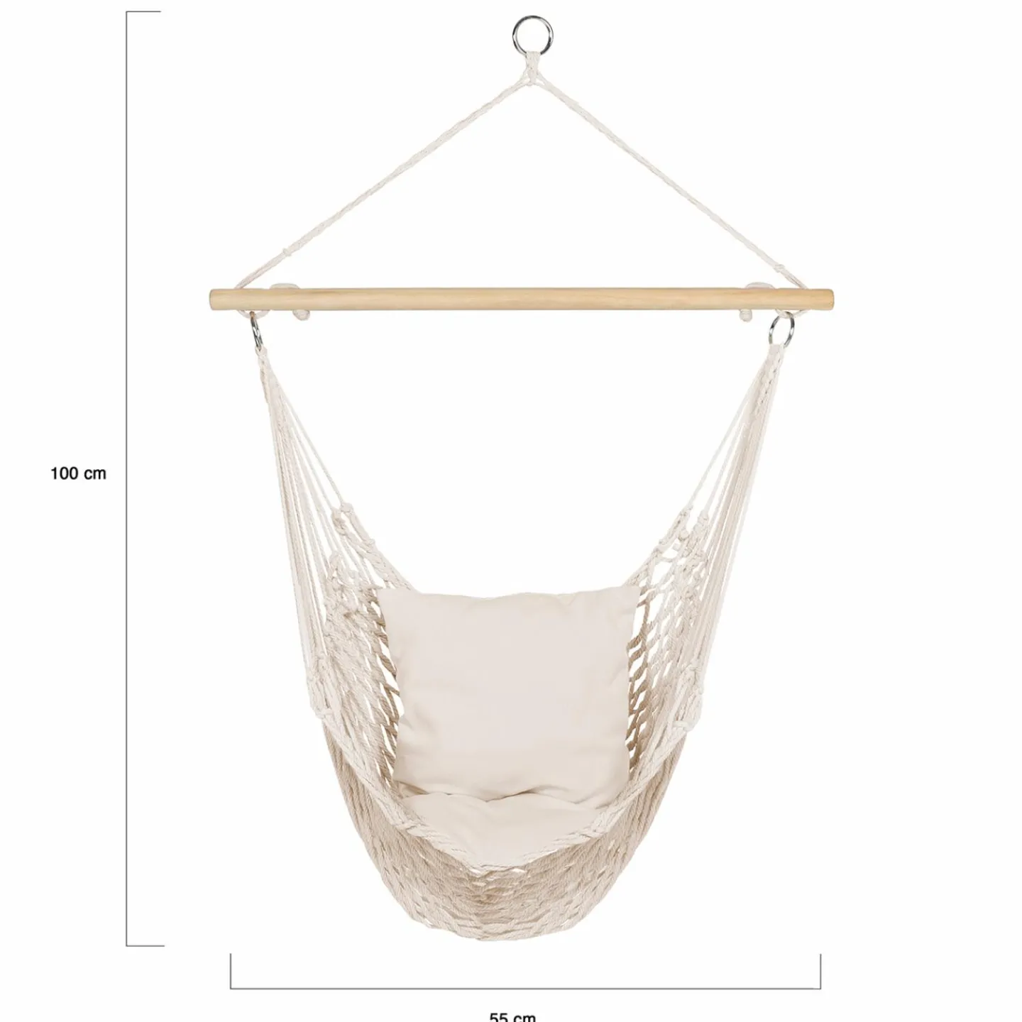 Fauteuil suspendu macramé*IDMarket Outlet