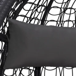 Fauteuil œuf suspendu avec coussins gris*IDMarket New