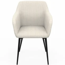 Fauteuils de table en velours côtelé beige : lot de 2*IDMarket Best