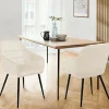 Fauteuils de table en velours beige*IDMarket New