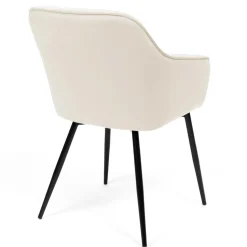 Fauteuils de table en velours beige*IDMarket New