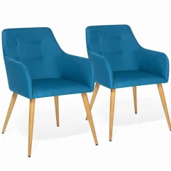 Fauteuils scandinaves bleu canard*IDMarket Outlet