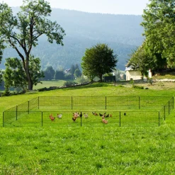 Filet à poules de 50m avec porte*IDMarket Outlet