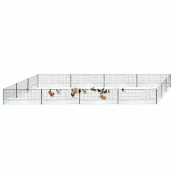 Filet à poules de 50m avec porte*IDMarket Outlet