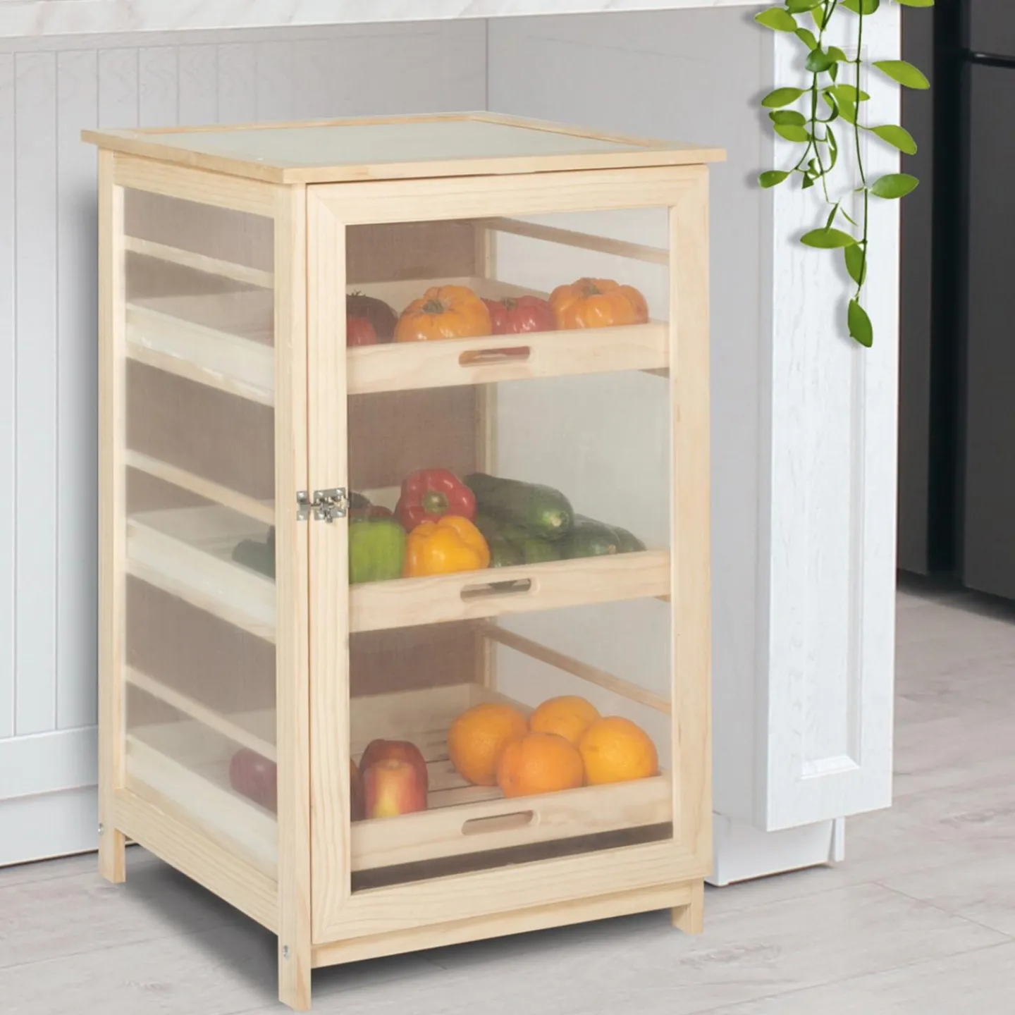 Garde-manger bois pour fruits et légumes*IDMarket Discount