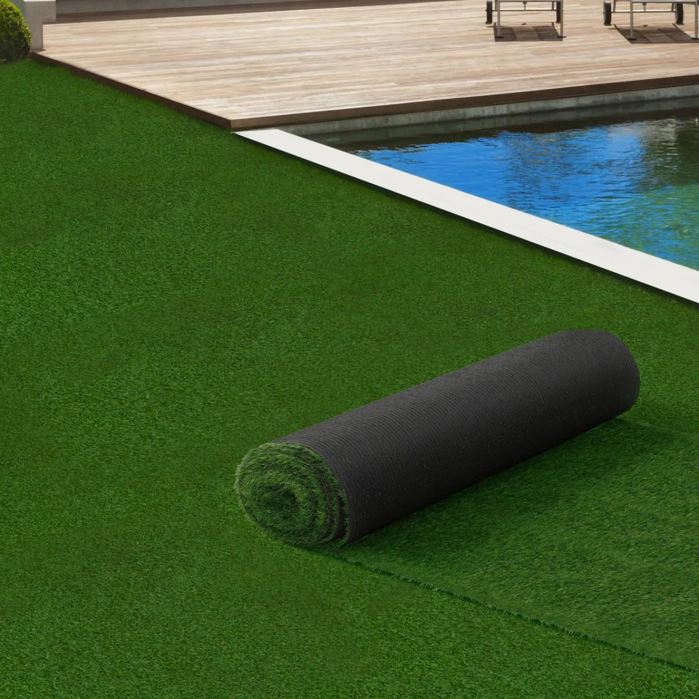 Gazon artificiel 20 mm d’épaisseur 1x10 m pour jardin/balcon*IDMarket New