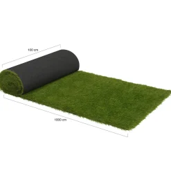 Gazon synthétique 40 mm d'épaisseur 1x10 M pour jardin / balcon*IDMarket Hot