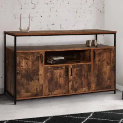 Grand buffet industriel effet bois vieilli*IDMarket Sale