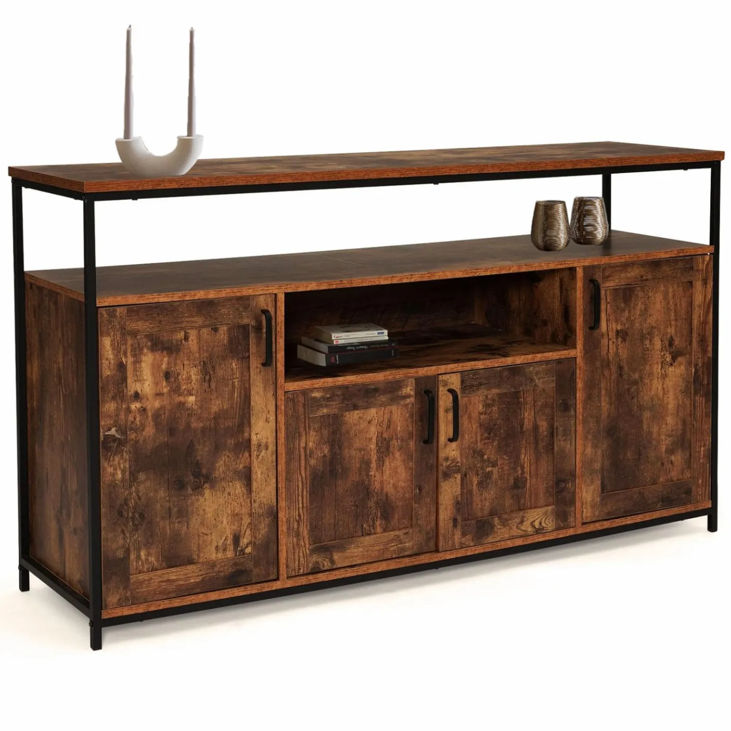 Grand buffet industriel effet bois vieilli*IDMarket Sale