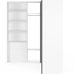 Grand dressing d’angle extensible 230x140x180 cm blanc*IDMarket Sale