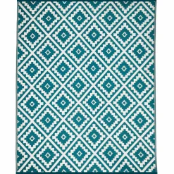 Grand tapis bleu canard pour terrasse et extérieur*IDMarket Best