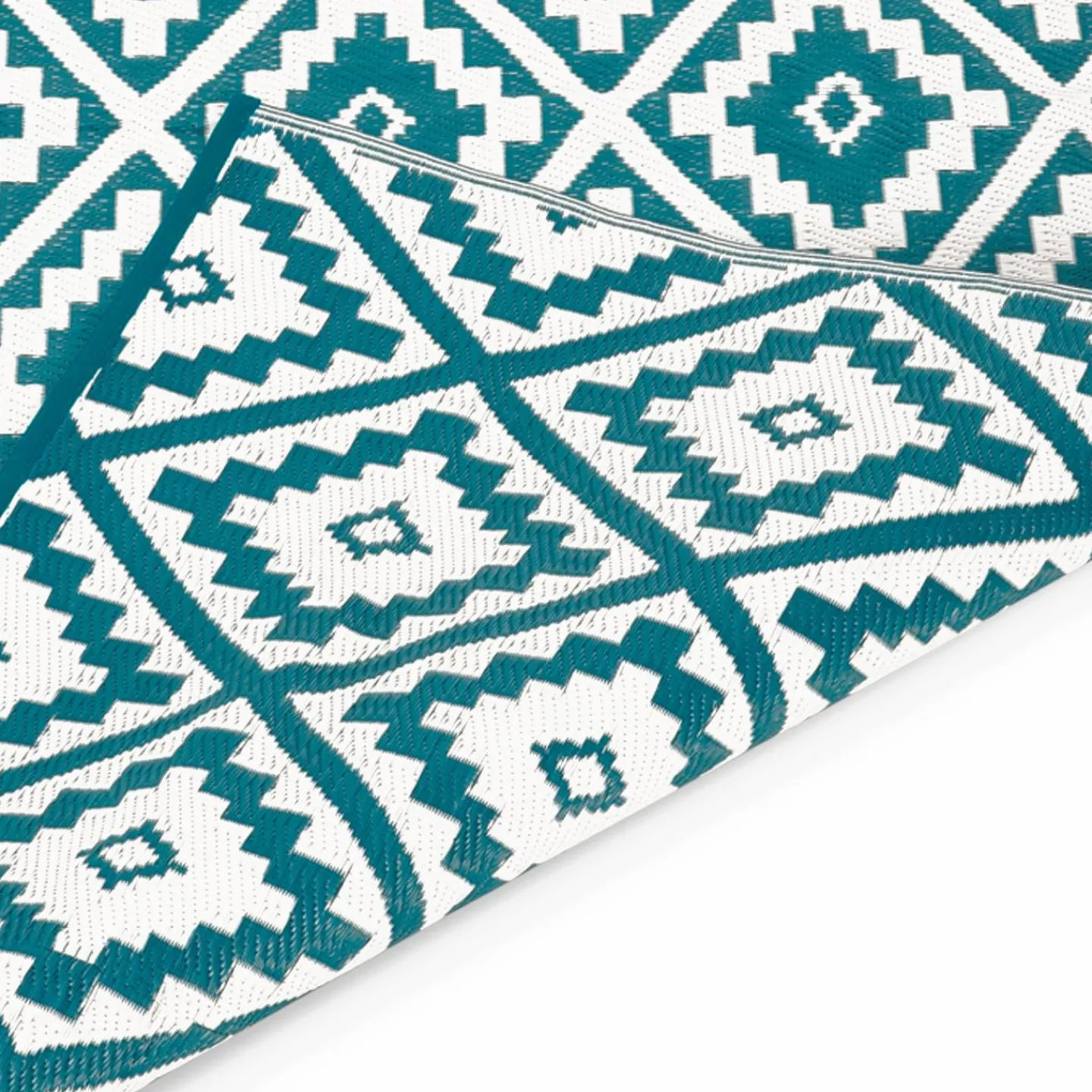 Grand tapis bleu canard pour terrasse et extérieur*IDMarket Best