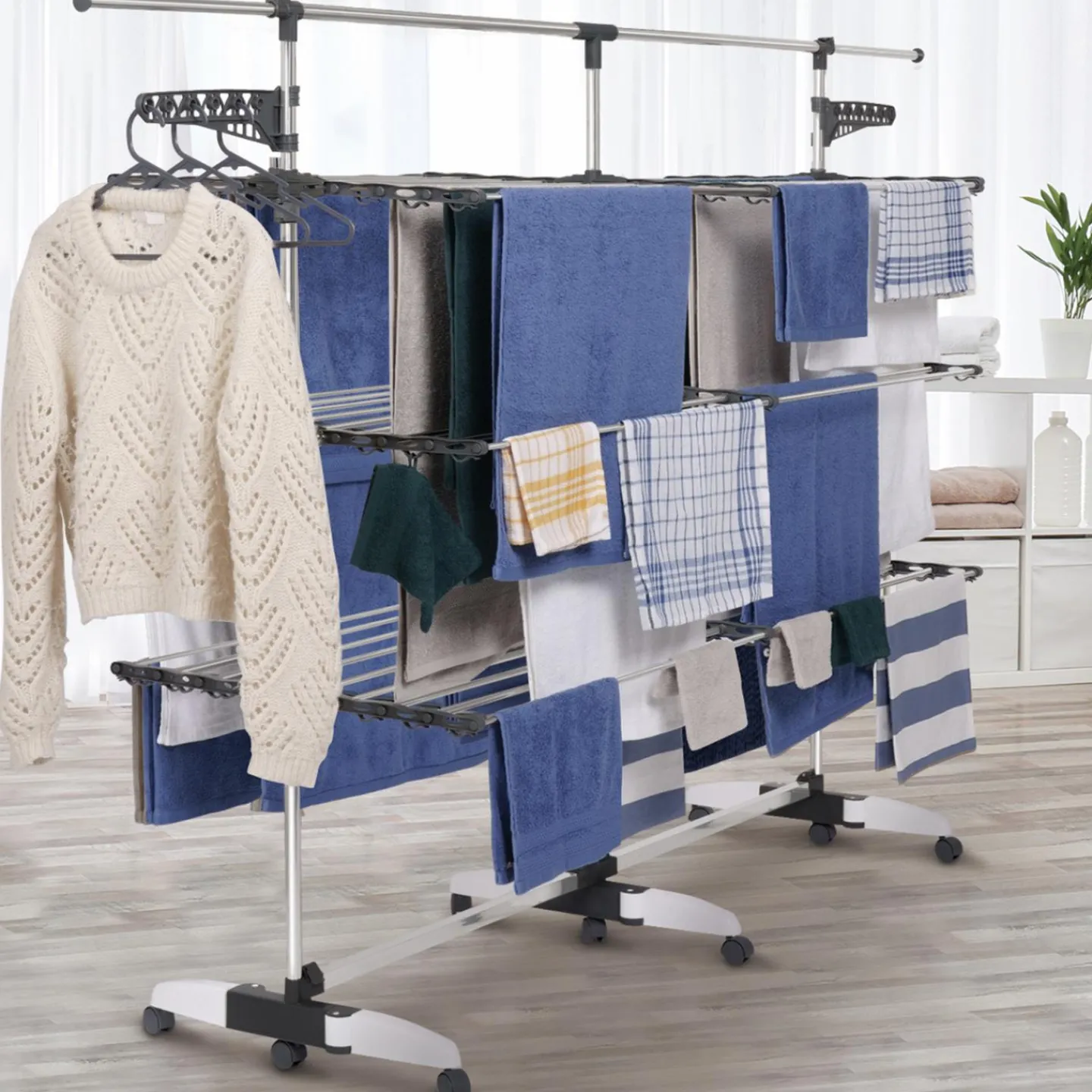 Grand étendoir à linge 50m*IDMarket Hot