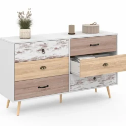 Grande commode scandinave XXL 6 tiroirs*IDMarket Outlet