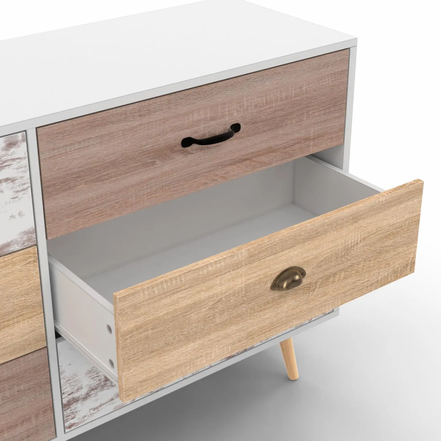 Grande commode scandinave XXL 6 tiroirs*IDMarket Outlet