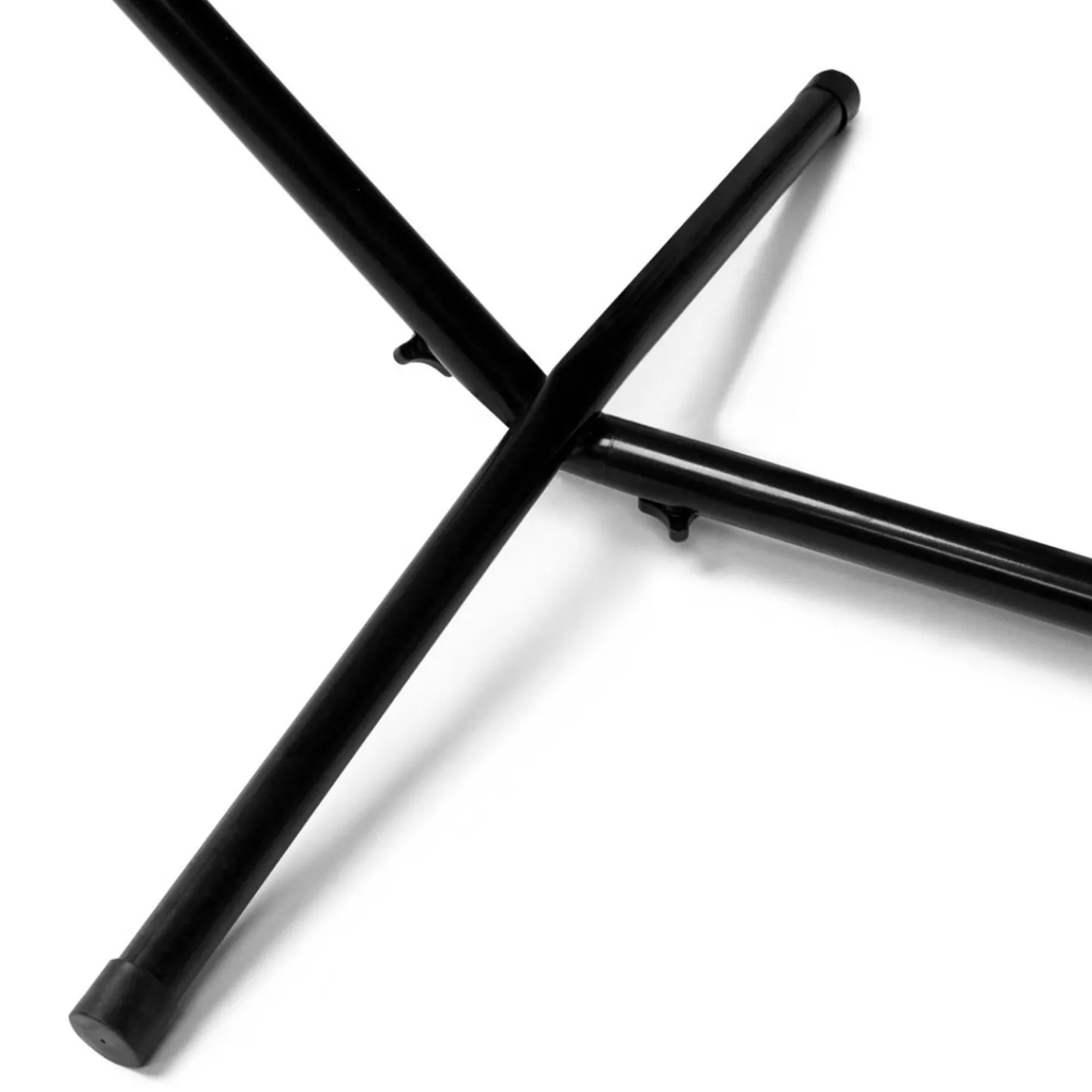 Hamac rayé noir, blanc et chocolat avec support métal*IDMarket Sale