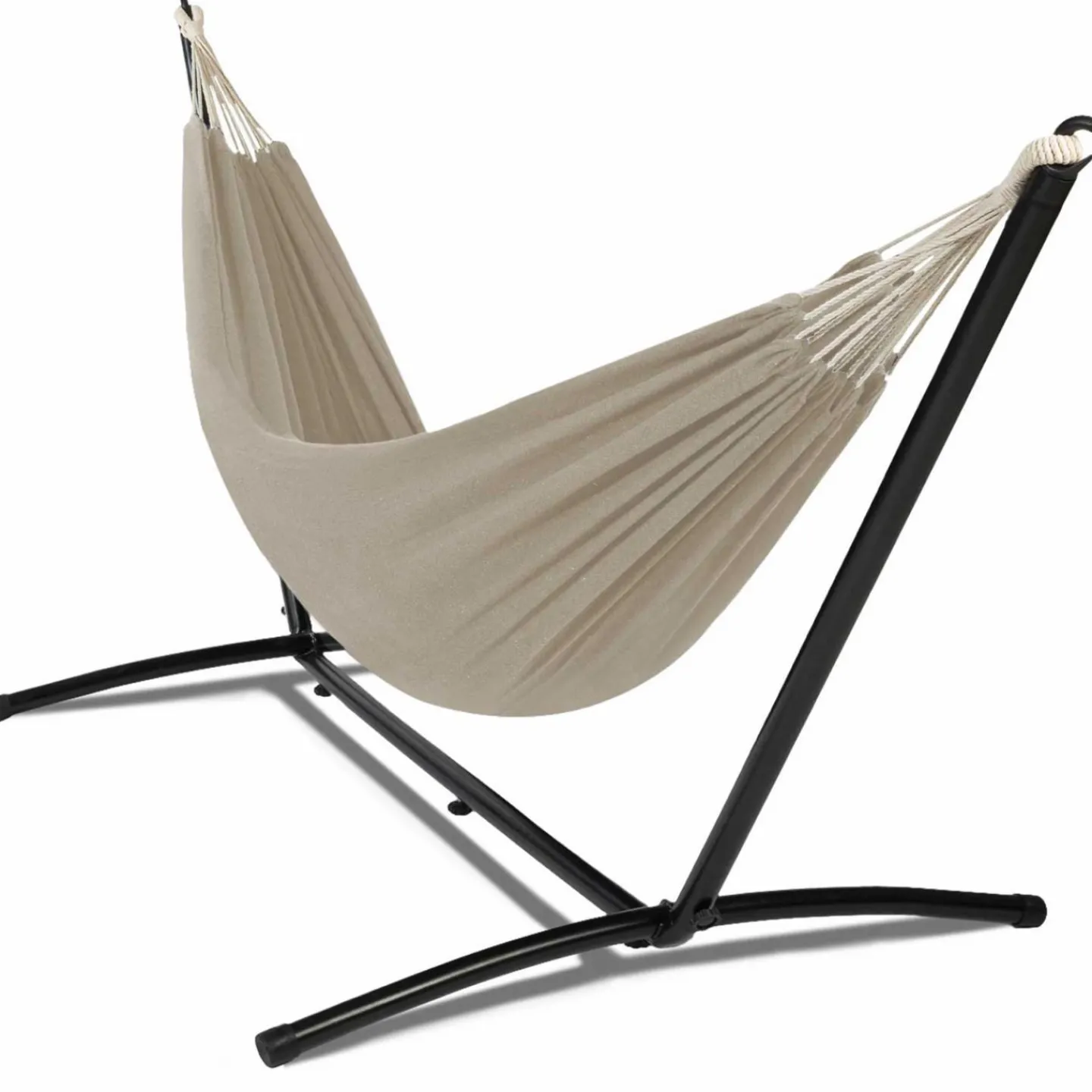 Hamac taupe avec support métal*IDMarket