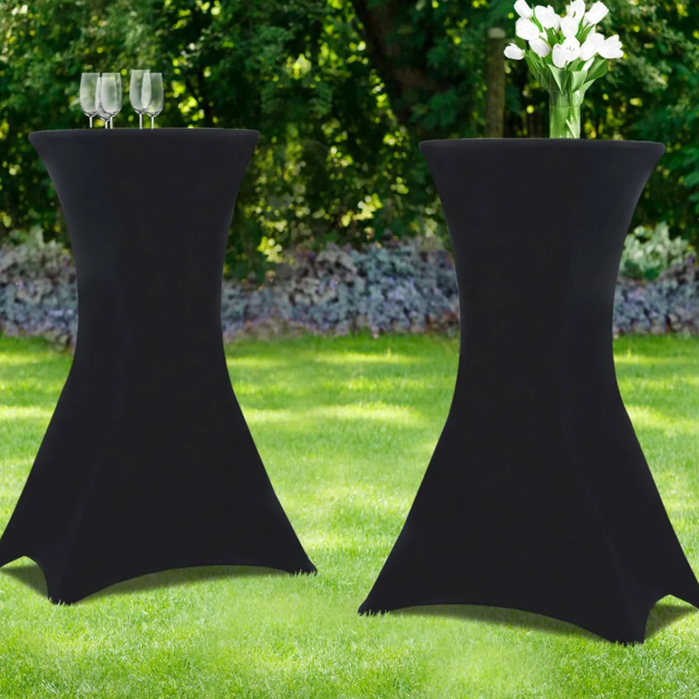 Housses noires pour table haute de réception*IDMarket Hot
