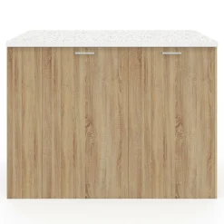 Ilot central bois avec plan de travail terrazzo*IDMarket Clearance