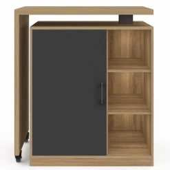 Ilot central pivotant imitation hêtre porte noire*IDMarket Sale