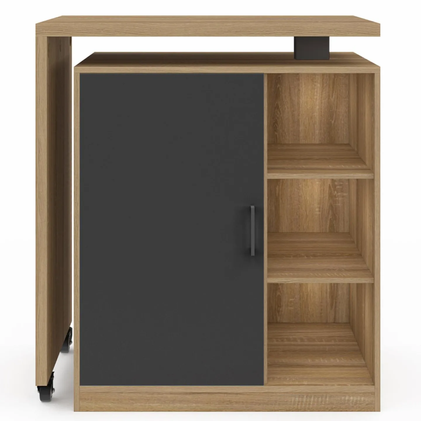 Ilot central pivotant imitation hêtre porte noire*IDMarket Sale