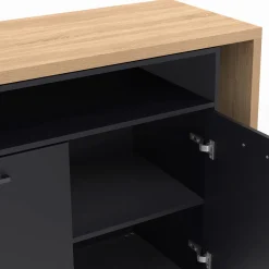 Ilot central rotatif noir et imitation hêtre*IDMarket Sale