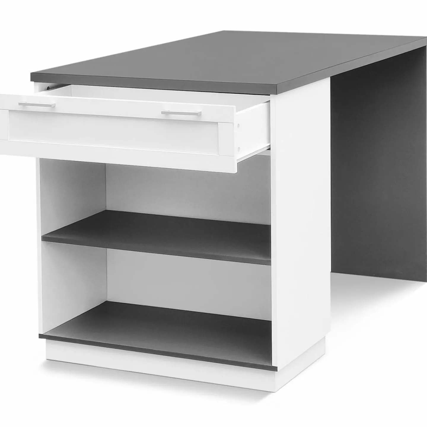 Ilot mange debout blanc et gris 130 cm*IDMarket Clearance