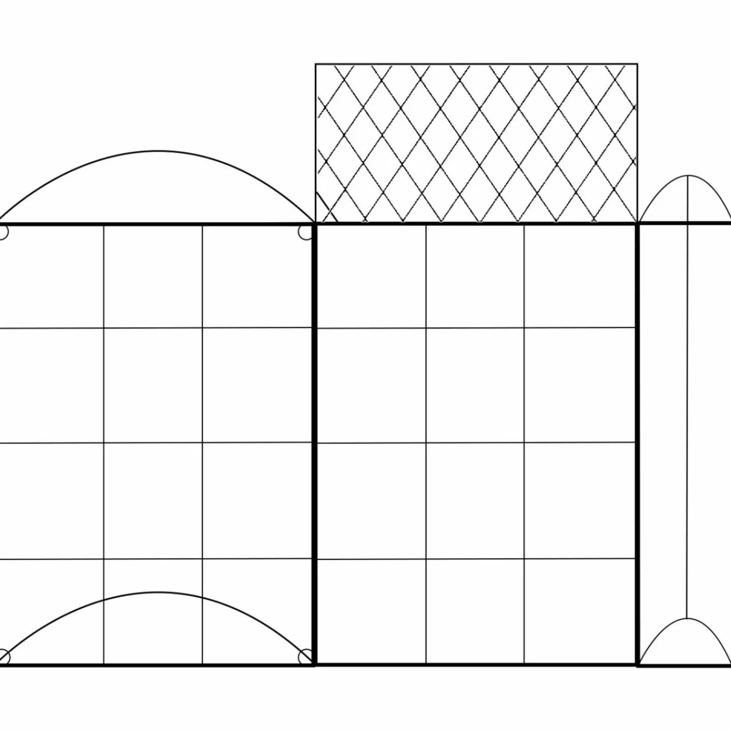 Kit complet 3 carrés potager et serre à tomates + treillis + housse*IDMarket Online