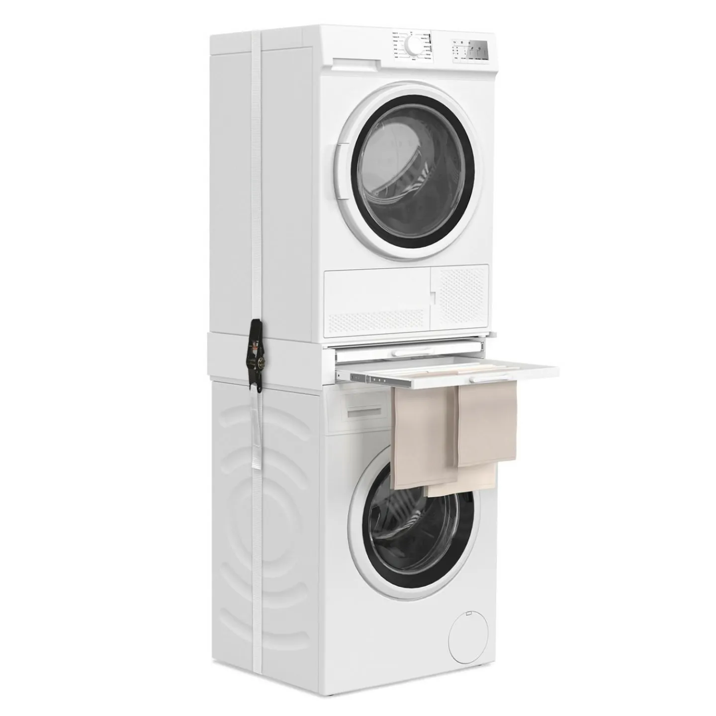 Kit de superposition universel machine à laver et sèche linge avec séchoir*IDMarket
