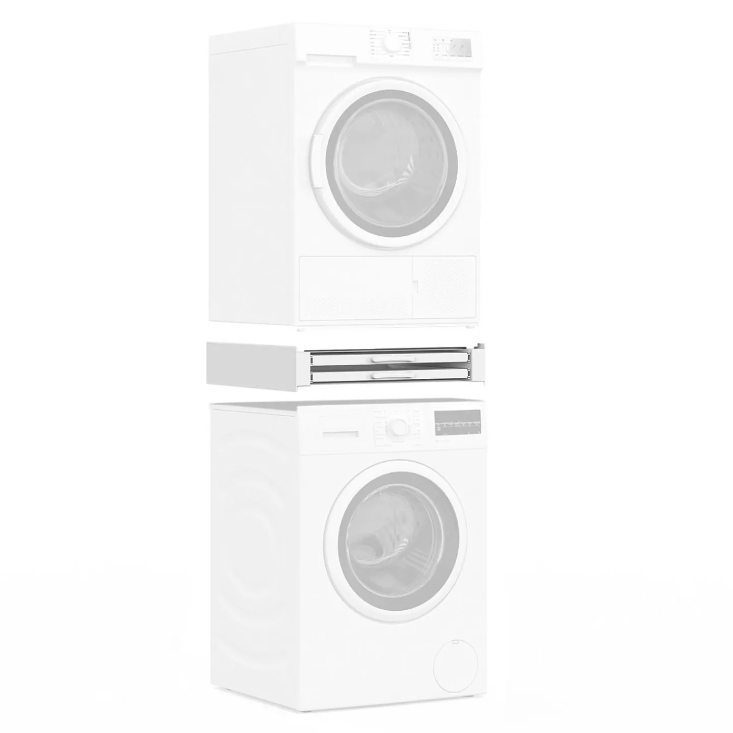 Kit de superposition universel machine à laver et sèche linge avec séchoir*IDMarket