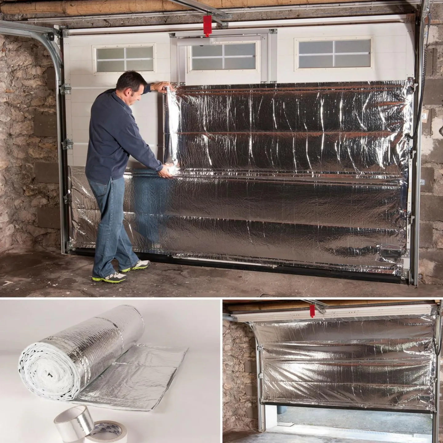 Kit isolation porte de garage*IDMarket Best