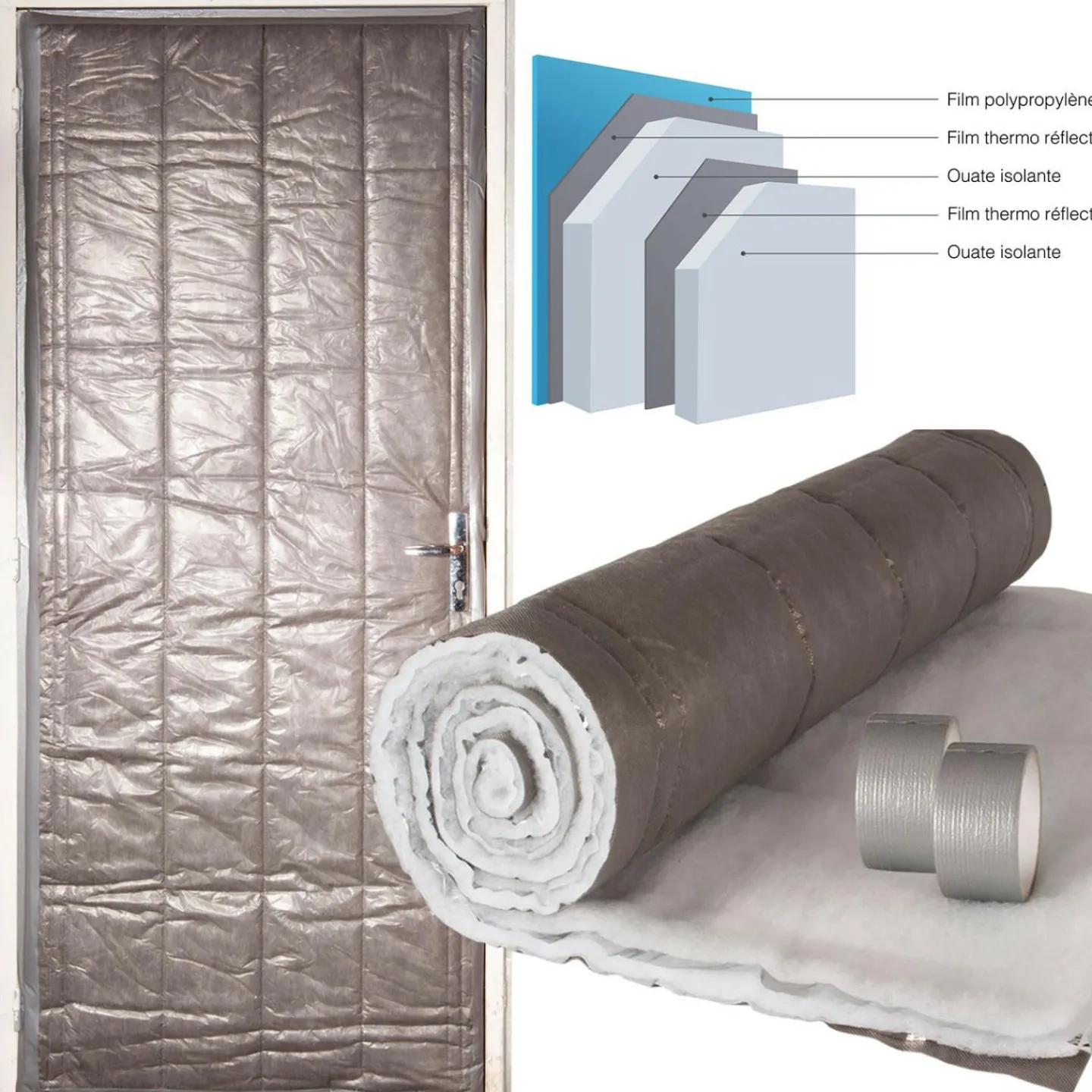 Kit isolation porte 210x85 cm*IDMarket Discount