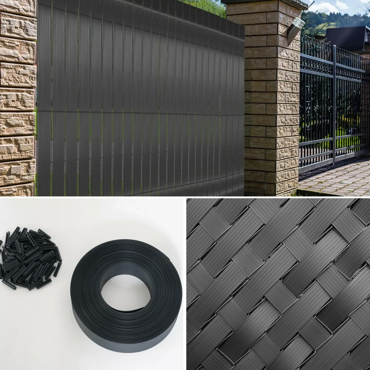 Lamelles d’occultation pour grillage rigide*IDMarket Discount