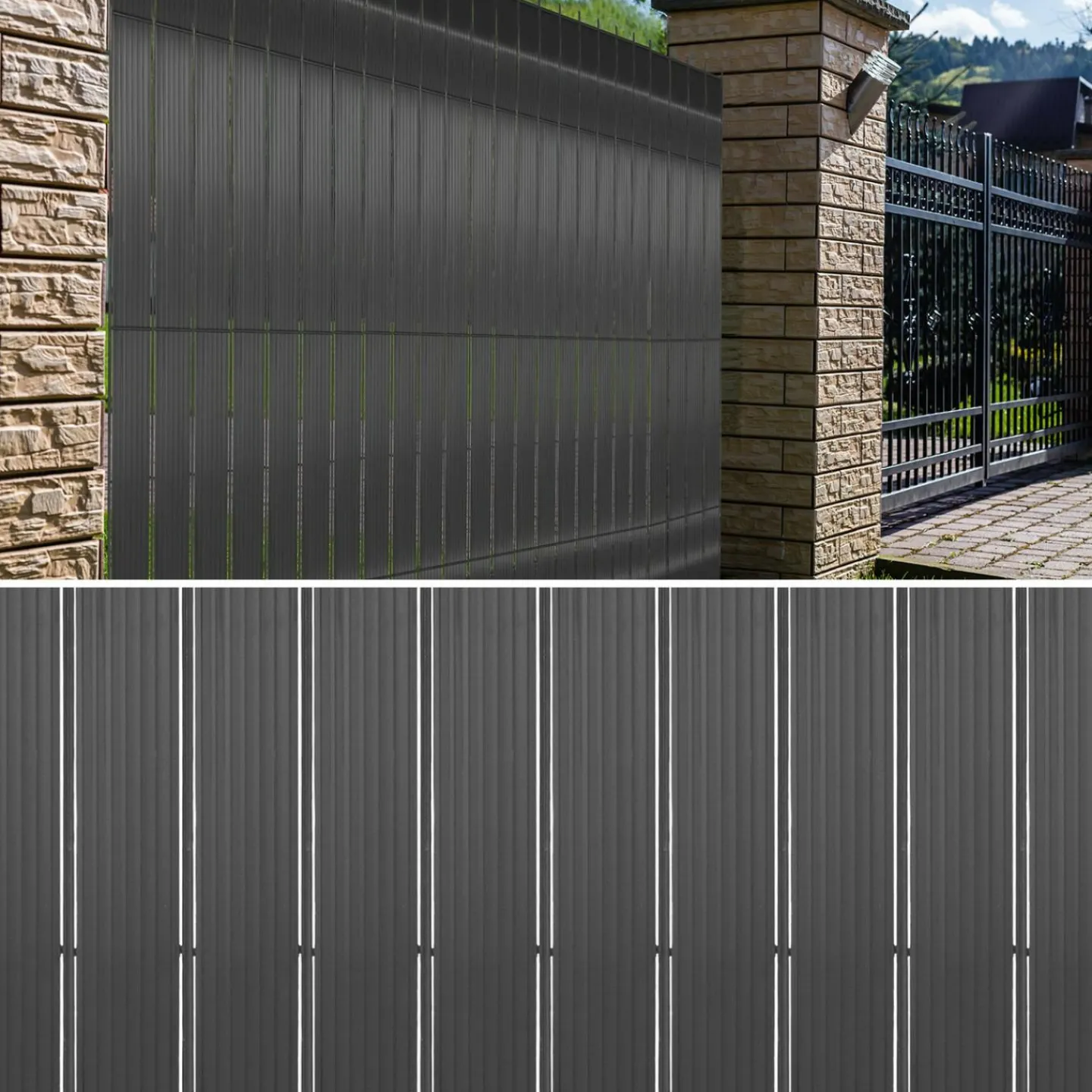 Lamelles d’occultation pour grillage rigide*IDMarket Discount