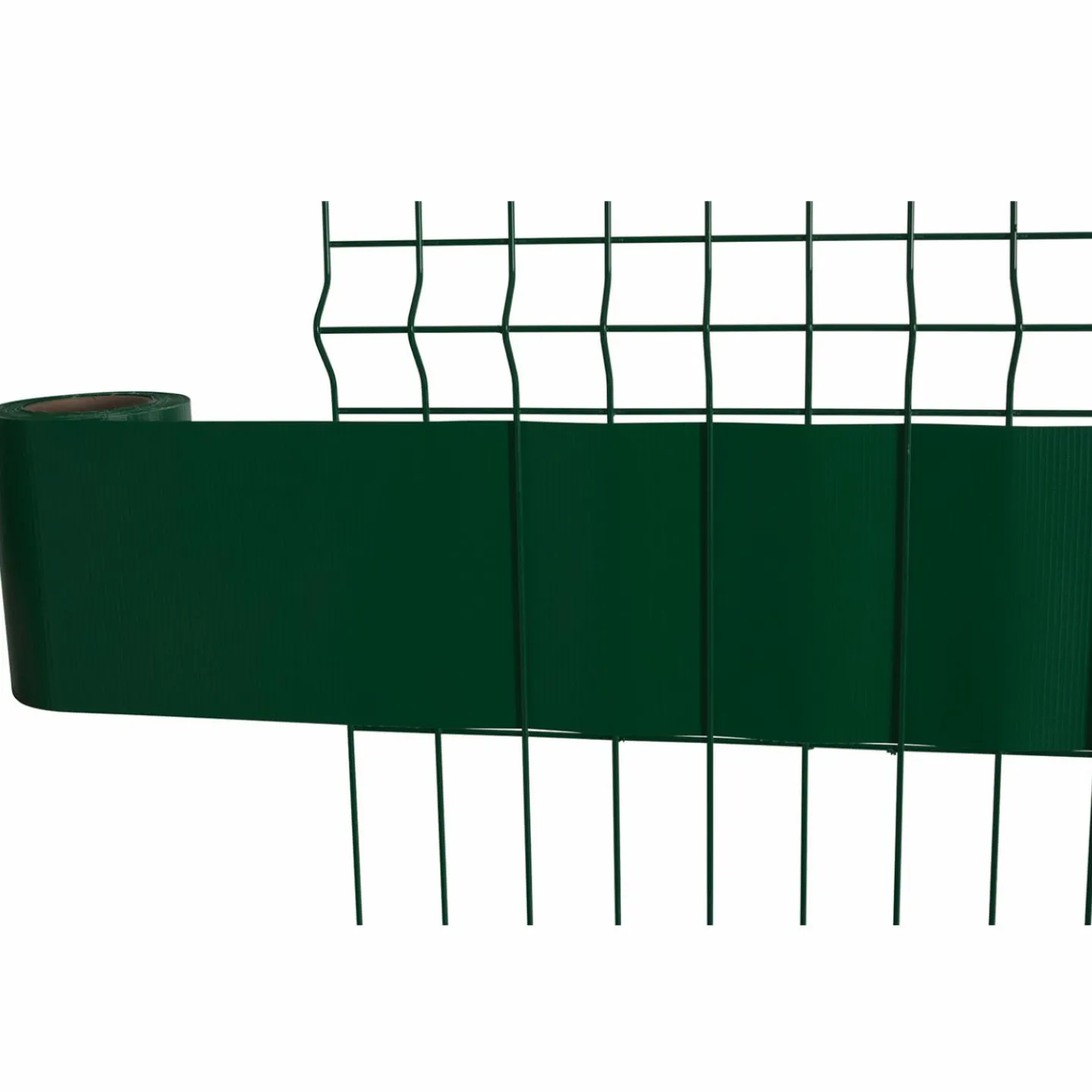 Lamelles occultantes PVC vert 35m pour grillage rigide*IDMarket