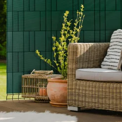 Lamelles occultantes PVC vert 35m pour grillage rigide*IDMarket