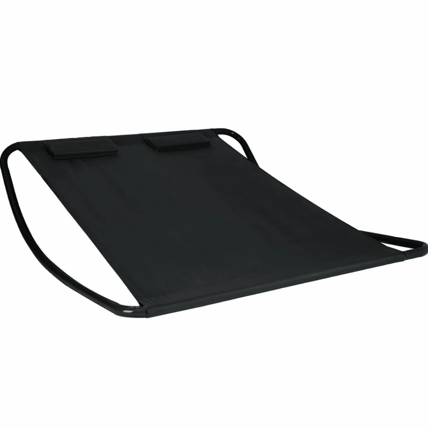 Lit bain de soleil double en toile noire*IDMarket Hot