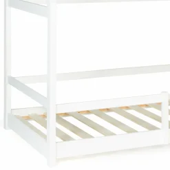 Lit cabane enfant blanc 90 x 190 cm style scandinave*IDMarket