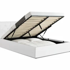 Lit coffre blanc 140x190 cm*IDMarket Sale