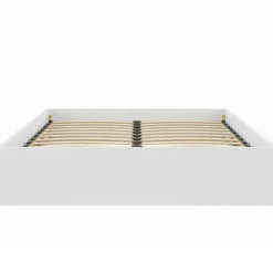 Lit coffre double avec sommier 160 x 200 cm blanc*IDMarket Outlet