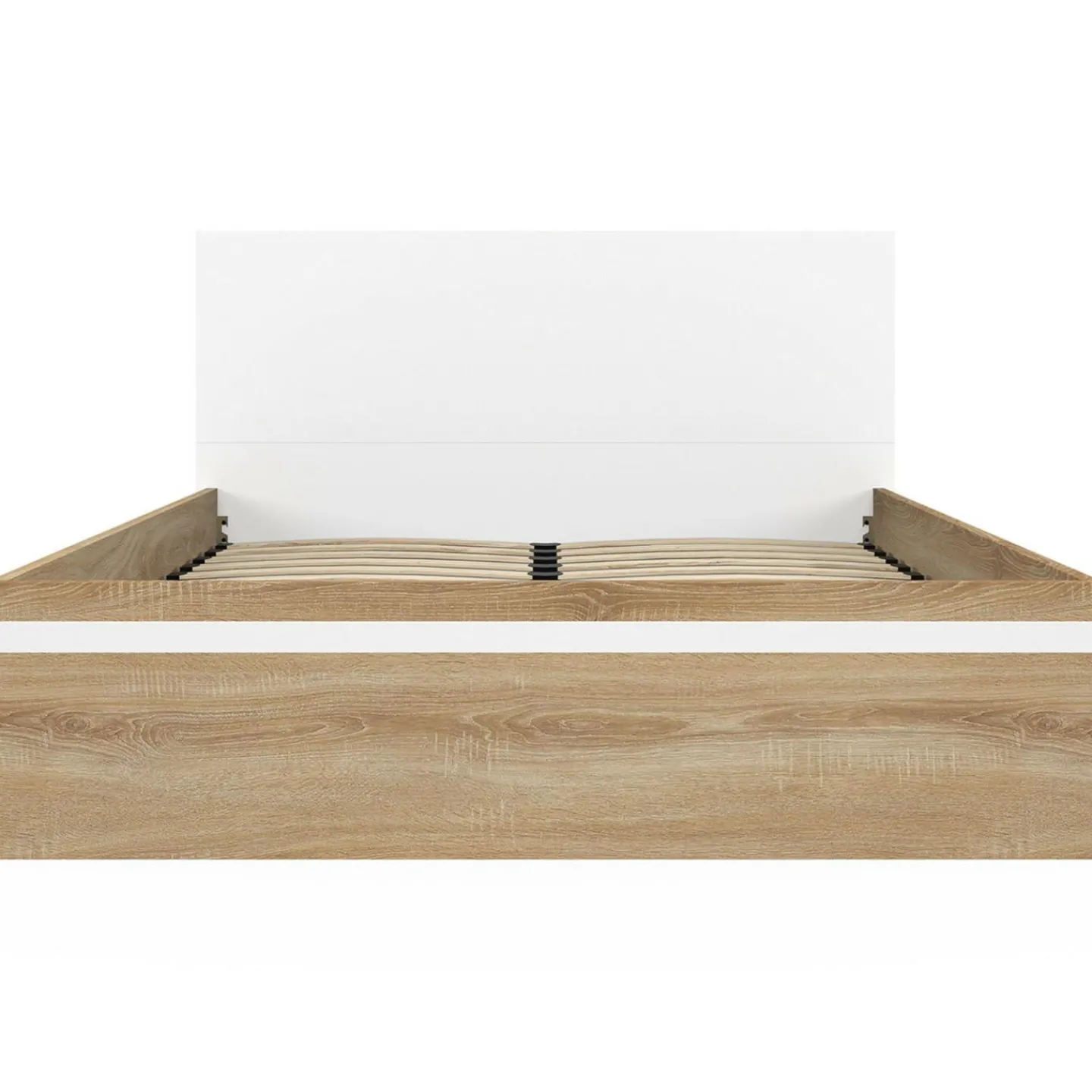 Lit coffre double avec tête de lit et sommier*IDMarket New