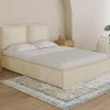 Lit coffre double beige 140 x 190*IDMarket Discount