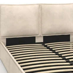 Lit coffre double beige 140 x 190*IDMarket Discount