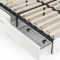 Lit double 140 x 190 avec liseuses*IDMarket Sale