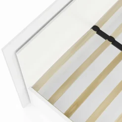 Lit double 140 x 190 cm avec sommier et LED intégrées blanc*IDMarket Online