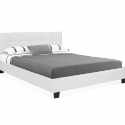 Lit double avec sommier PVC blanc 160x200cm*IDMarket Sale