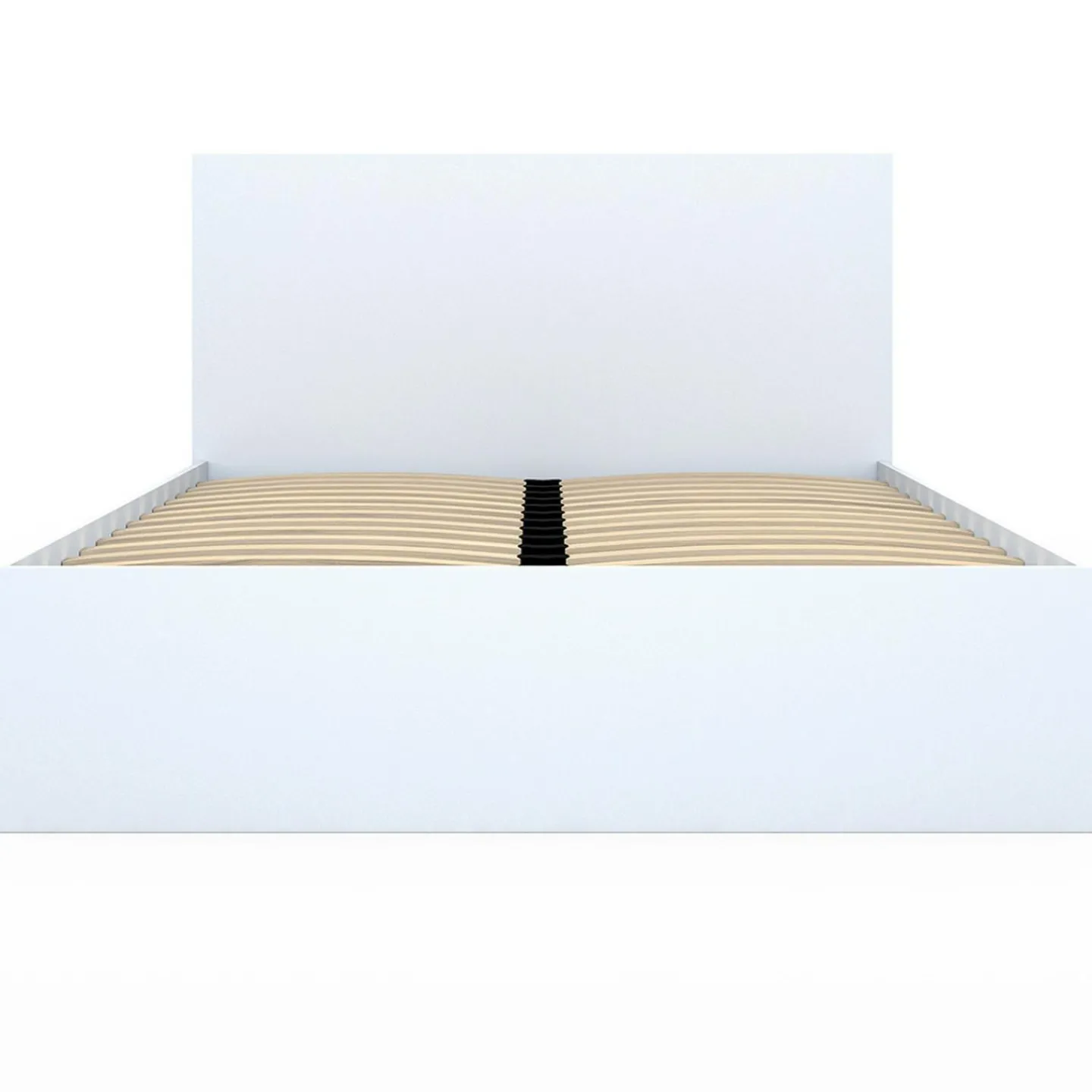 Lit double blanc 4 tiroirs sur roulettes avec tête de lit*IDMarket Hot