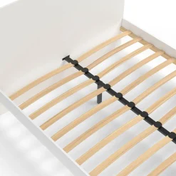 Lit double 140x190 cm avec tête de lit et sommier blanc*IDMarket